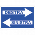 Cartello informazione Destra-sinistra