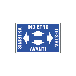 Cartello avanti indietro destra sinistra