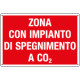 Cartello zona con impianto di spegnimento a CO2