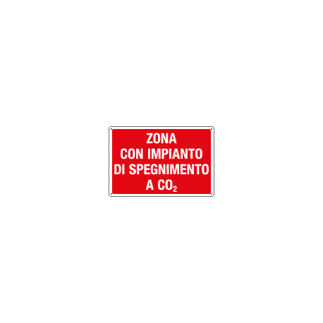Cartello zona con impianto di spegnimento a CO2
