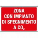 Cartello zona con impianto di spegnimento a CO2