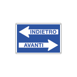 Cartello informazione Indietro-avanti