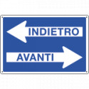 Cartello informazione Indietro-avanti
