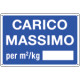 Cartello informazione CARICO MASSIMO per m2/Kg
