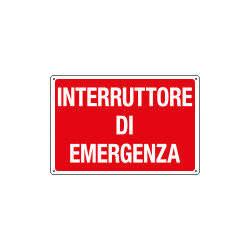 Etichetta adesiva INTERRUTTORE DI EMERGENZA