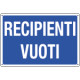 Cartello informazione RECIPIENTI VUOTI