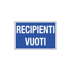 Cartello informazione RECIPIENTI VUOTI