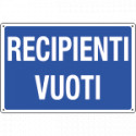 Cartello informazione RECIPIENTI VUOTI