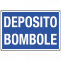 Cartello informazione DEPOSITO BOMBOLE
