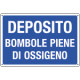 Cartello informazione DEPOSITO BOMBOLE PIENE OSSIG