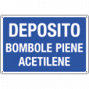 Cartello informazione DEPOSITO BOMBOLE PIENE ACET