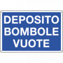 Cartello informazione DEPOSITO BOMBOLE VUOTE