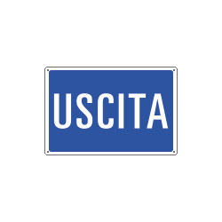 Etichetta adesiva USCITA
