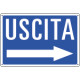 Cartello informazione USCITA freccia a destra