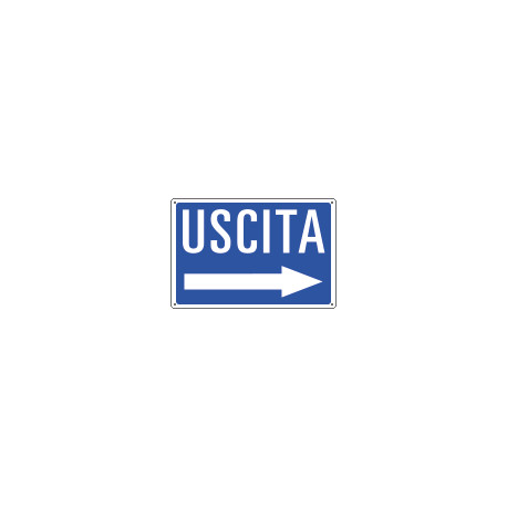 Cartello informazione USCITA freccia a destra