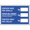 Cartello informazione PORTATA SPALLA/CORR. PESO MA per
