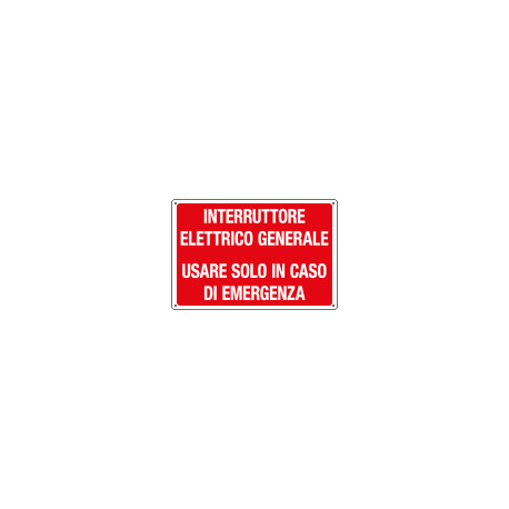 Cartello informazione INTERR. ELETTR. GENERALE