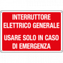 Cartello informazione INTERR. ELETTR. GENERALE