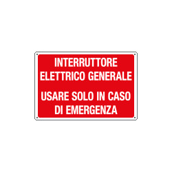 Etichetta adesiva INTERRUTTORE ELETTRICO . GENERALE