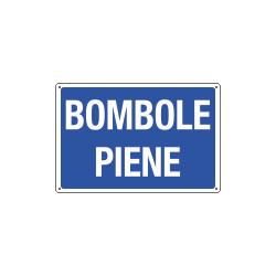 Cartello informazione BOMBOLE PIENE