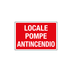 Cartello informazione LOCALE POMPE ANTINCENDIO