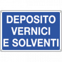 Etichetta adesiva DEPOSITO VERNICI E SOLVENTI