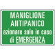 Etichetta adesiva MANIGLIONE ANTIPANICO azionare solo