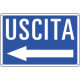 Cartello informazione USCITA freccia sinistra