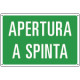 Etichetta adesiva sicurezza APERTURA A SPINTA
