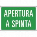 Etichetta adesiva sicurezza APERTURA A SPINTA