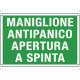 Cartello informazione MANIGL. ANTIP. APERTURA SPINTA