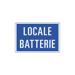 Cartello informazione LOCALE BATTERIE