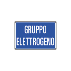 Cartello informazione GRUPPO ELETTROGENO