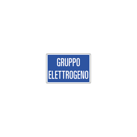 Cartello informazione GRUPPO ELETTROGENO