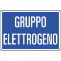 Cartello informazione GRUPPO ELETTROGENO