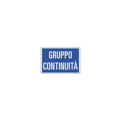 Cartello informazione GRUPPO CONTINUITA'