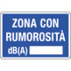 Cartello informazione ZONA CON RUMOROSITA' DB