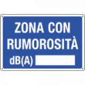 Cartello informazione ZONA CON RUMOROSITA' DB
