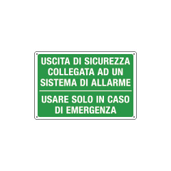 Etichetta adesiva uscita collegata sistema allarme