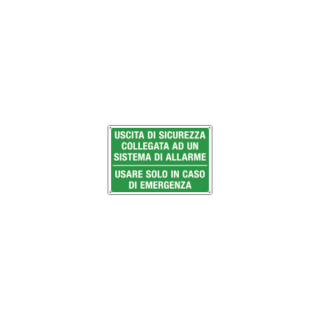 Etichetta adesiva uscita collegata sistema allarme