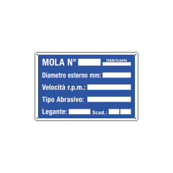 Cartello informazione MOLA N. Diam. est. Veloc