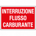 Cartello informazione INTERRUZ. FLUSSO CARB.