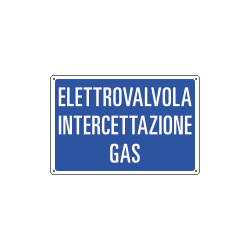 Cartello informazione ELETTROVALVOLA INTERC. GAS
