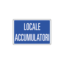 Cartello informazione LOCALE ACCUMULATORI