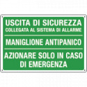 Etichetta adesiva uscita collegata sistema allarme