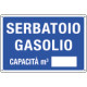 Cartello informazione SERBATOIO GASOLIO