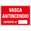 Cartello informazione VASCA ANTINCENDIO