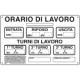 Cartello informazione Orario lavoro 3 Turni