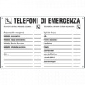 Cartello telefoni di emergenza