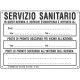 Cartello tabella SERVIZIO SANITARIO